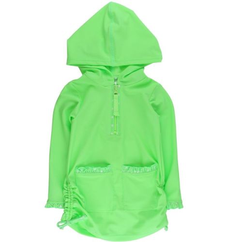 RuffleButts Toddler Girls UPF50+ Sun Protective Ruched Quarter