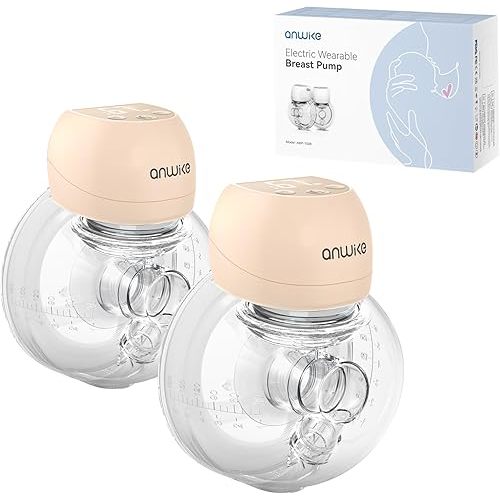 Hands Free Breast Pump 1508, Wearable Breastfeeding Pump,Ultra-Silent Wearable Breast Pump with LCD Display, 2 Modes & 9 Levels Rechargeable Wireless Portable Breast Pump with 21mm/24mm Flanges-Orange