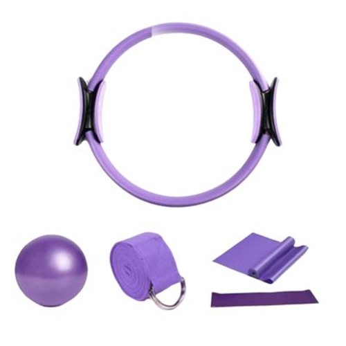 Pilates Essential Kit for Home, Pilates Ring, Home Gym Equipment, Pilates Set for Women, 5x Home Gym Accessories, Workout Equipment That Stretches Yoga Bands
