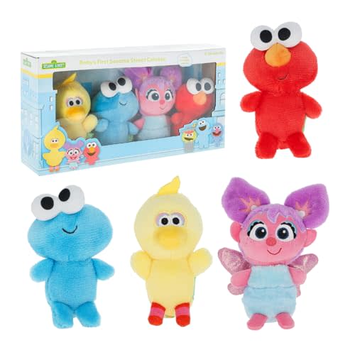 Kids Preferred Sesame Street Elmo, Cookie Monster, Abby Cadabby & Big Bird Plush Toys for Toddlers 1-3, Stuffed Animal Toys