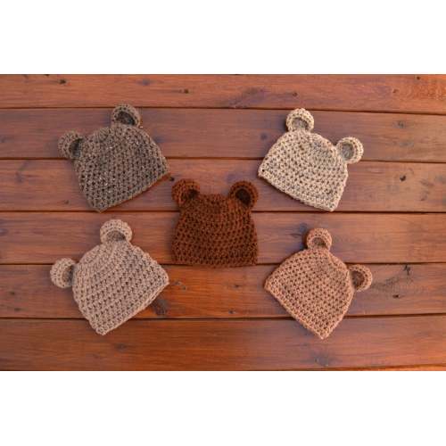 Baby Bear Hat, Crochet Baby Hat, Baby Bear Beanie Crochet Baby Hat Girl Crochet Bear Hat Newborn Bear Hat Newborn Photo Prop Baby Boy Beanie
, 
              0-3 Months
          , 
              Color 4