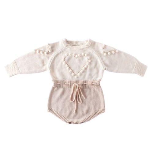 Knit heart jumpsuit