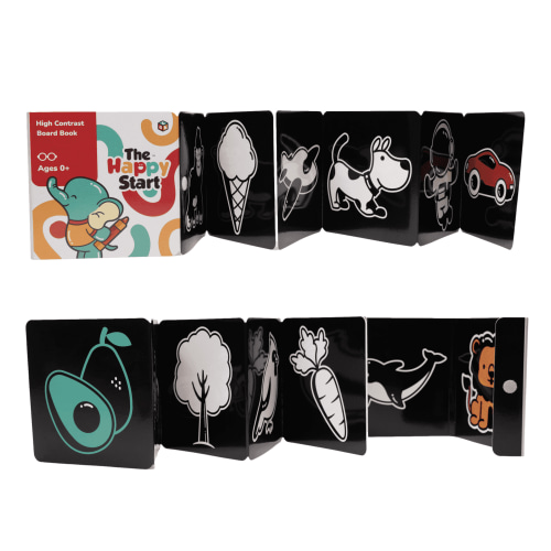 The Happy Start High Contrast Board Book for Newborns, Learning, Babies 0-6 Months, Ages 0+, New