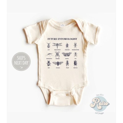 Future Entomologist Bodysuit - Vintage Boys Baby Onesie® - Retro Baby Gift - Baby Boy Gift