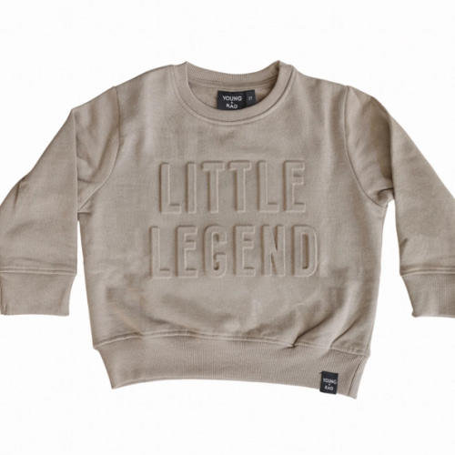 LITTLE LEGEND EMBOSSED CREWNECK SWEATSHIRT