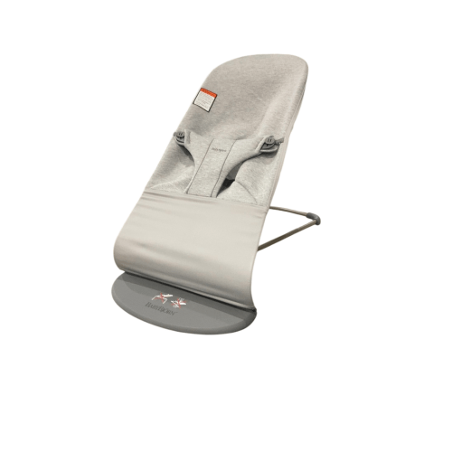 BabyBjorn Bouncer Bliss Bundle With Toy Bar, Dark Gray Frame, Light Gray 3D Jersey, Soft Friends