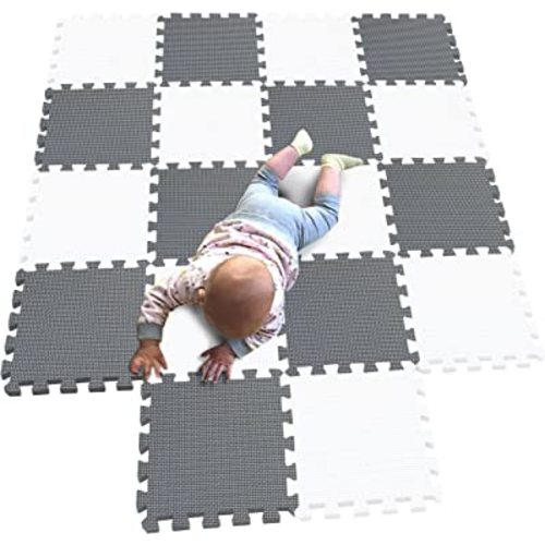 MQIAOHAM® 18 Pieces Puzzle Play Mats, Soft Baby Play Mat, Kids Interlocking Foam Floor Tiles, Toddlers Carpet Playmats G301018-101112