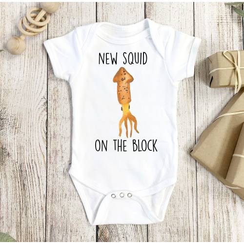 Squid Onesie®, Squid Baby Gift, Octopus Onesie®, Ocean Onesie®, Ocean Baby Gift, Octopus Baby Gift, Cute Baby Onesie®, Funny Baby Onesie®