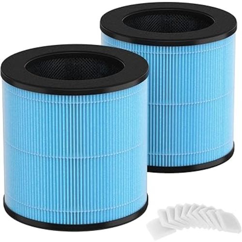 MJ003HD True HEPA Replacement Filter Compatible with POMORON MJ003HD Air Purifier, 4-in-1 High-Efficiency H13 HEPA with Activated Carbon Filter, MJ003HD-RF (2 Pack)