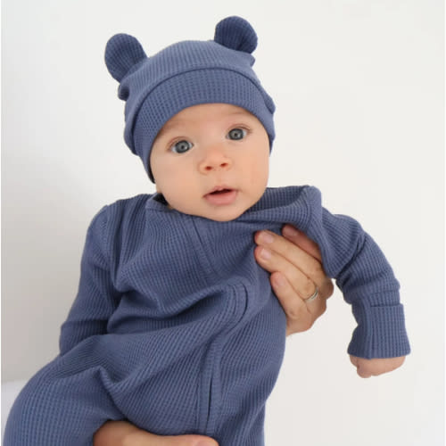 Luna + Luca Bear Waffle Set - Stormy Blue