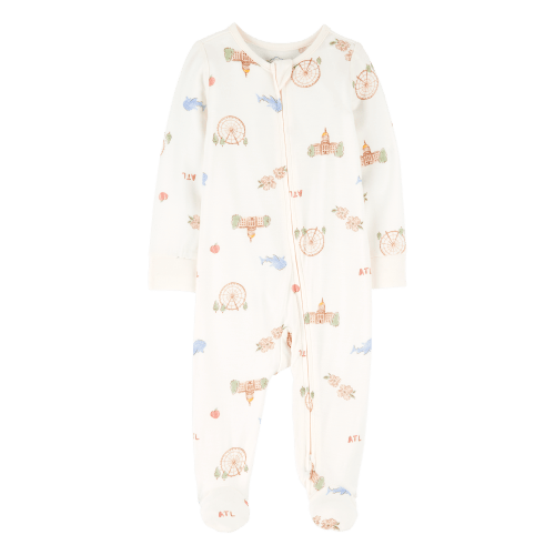 Baby Atlanta Print PurelySoft Sleep & Play Pajamas - Cream - Carter's | Carter's