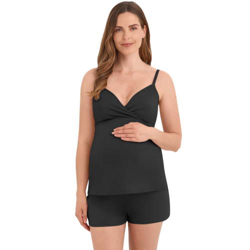 Joyspun Women's Maternity Rollover Sleep Shorts, Sizes S-3XL