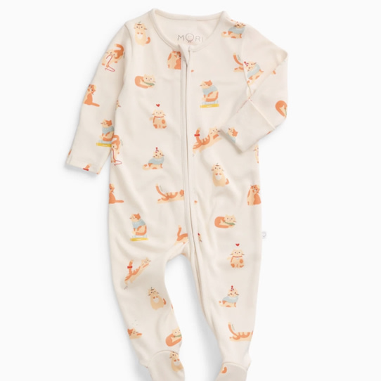 Cat Nap Clever Zip Baby Pajamas US