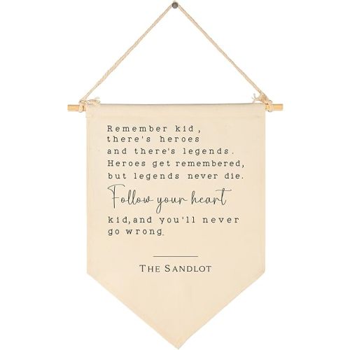 Baby Kids Growth Sayings-Baby,Shower Birthday Christmas Gift-Canvas Banner Pennant Flag Sign Wall Art Decor Gift for Nursery Playroom Baby Room Kids Room-The Sandlot Quote