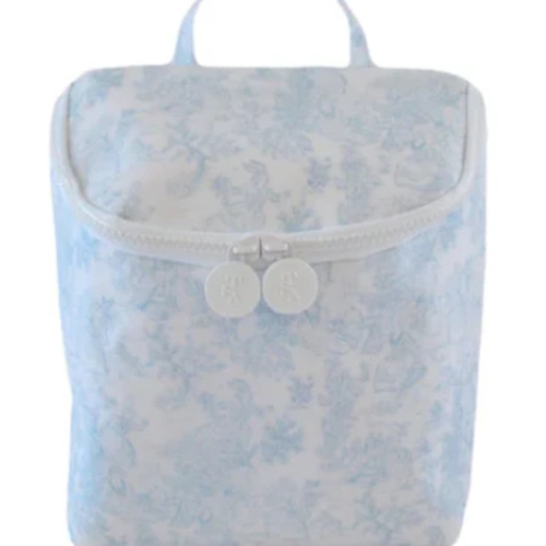 Insulated Bottle Bag- blue bunny toile