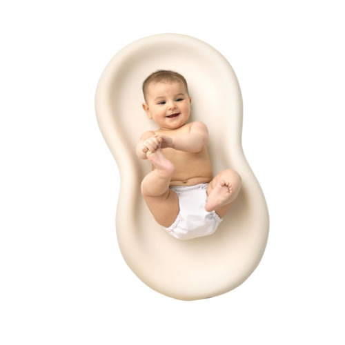Keekaroo Peanut Changer Baby Vanilla– The Original Made in USA Easy-to-Clean Changing pad and The only Shell Over Foam, Fully Water Repellant