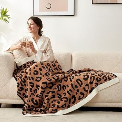 Snuggle Sac Ultra Soft Blanket Black Leopard Twin Size - Reversible Oversized Cheetah Bedding Blanket, Leopard Pattern Throw Blankets for Bed, Sofa, Couch, Black Leopard, 60x80 inches