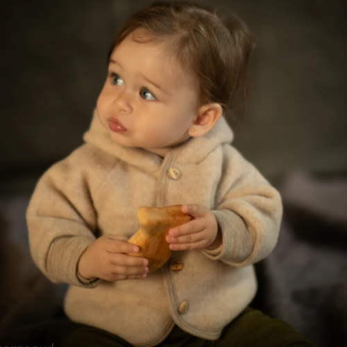 Tinker Baby & Kids Jacket - Merino Wool Fleece - Sandstorm