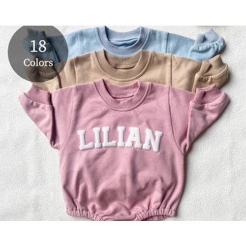 Custom Puff Name Baby Sweatshirt Bodysuit, Personalized Bubble Romper, Baby Shower Gift, Minimalist Baby Birthday, Baby Christmas Gift - Etsy