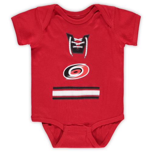 Carolina Hurricanes Infant Mock Jersey Stripes Bodysuit - Red