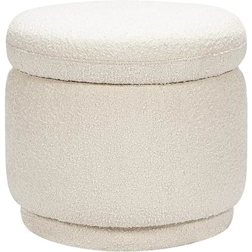 Babyletto Enoki Storage Ottoman in Ivory Boucle, Greenguard Gold and CertiPUR-US Certified