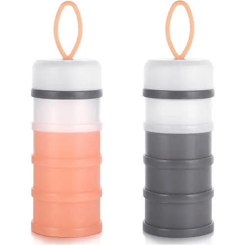 Accmor 2 Pack Baby Formula Dispenser On The Go, Stackable Formula Dispenser Formula Container to Go, Non-Spill Portable Milk Powder Kids Snack Storage Container, BPA Free
