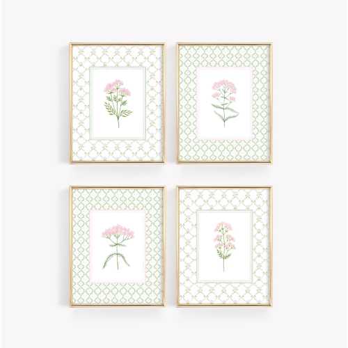 Floral Nursery Wall Art, Baby Girl Nursery Decor, Girls Bedroom Prints, Watercolor Flowers, Botanical Nursery Decor, Wildflower Print Set