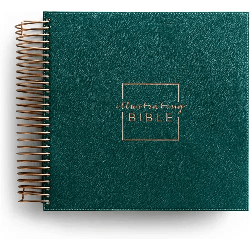 Illustrating Bible Green (Spiral Bound)