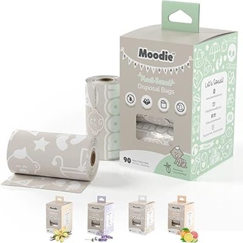 NEW 100% Compostable PLANT-BASED Disposable Diaper Bags (90 BAGS TOTAL) | Biodegradeable Baby Poop Bags (6 Refill Rolls 9x13") | Leak Proof Diaper Trash Bags on the Go | Eco-Friendly Dirty Diaper Bags
