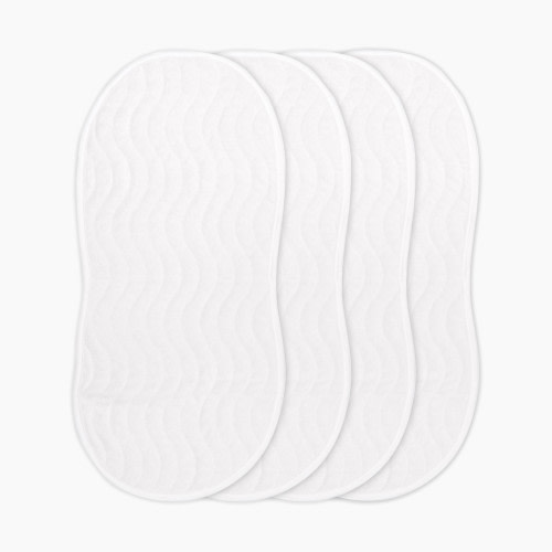 Ubbi Quilted Reusable Changing Pad Liners (4-Pack) - White, 0.3 X 12 X 28