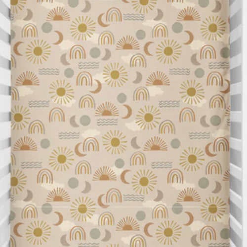 Desert Sunrise Fitted Crib Sheet - Little Sleepies
