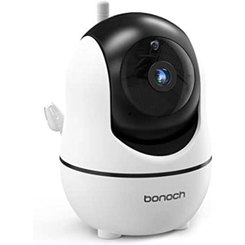 bonoch Add-on Baby Camera Unit, 720p HD Video Baby Monitor Camera No WiFi, Security Split-Screen, Auto Night Vision, 4X Zoom, 2-Way Audio, Temperature Sensor, 8 Lullabies