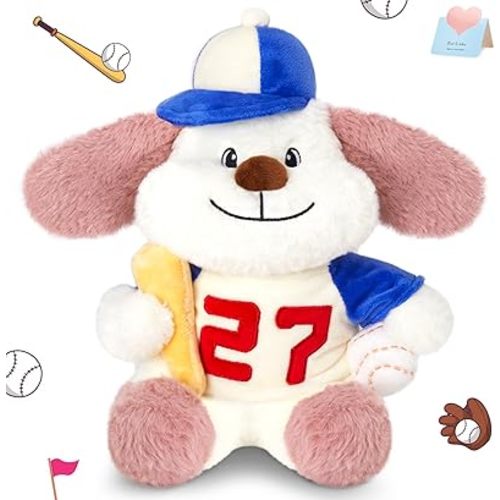 Houwsbaby 12" Baseball Puppy Plush Toy