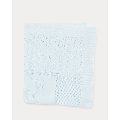 Bear Pointelle Cotton Blanket
