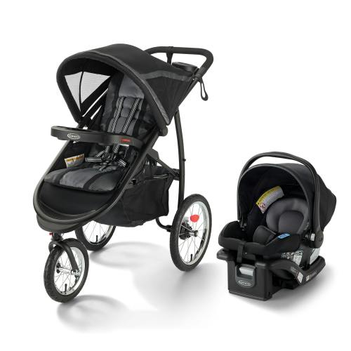 Graco FastAction Fold Jogger Infant Toddler Travel System, Gotham, 1 Count