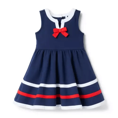 Girl Merchant Marine Bow Ponte Dress by Janie and Jack