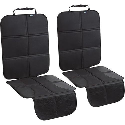 JOYSKY Car Seat Protector for Child Car Seat, 2 Pack Carseat Protector Car Seat Cover Under Baby Car Seat, Waterproof Fabric and Thick Padding, Protect Your Fabric or Leather Seats