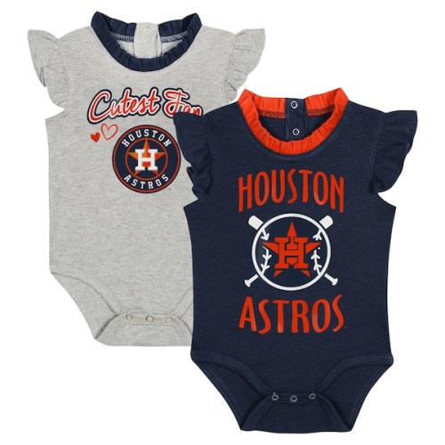 Newborn & Infant Houston Astros Fanatics Navy/Gray Two-Pack Fan Bodysuit Set