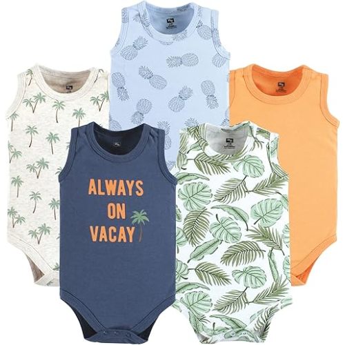 Hudson Baby Unisex Baby Cotton Sleeveless Bodysuits