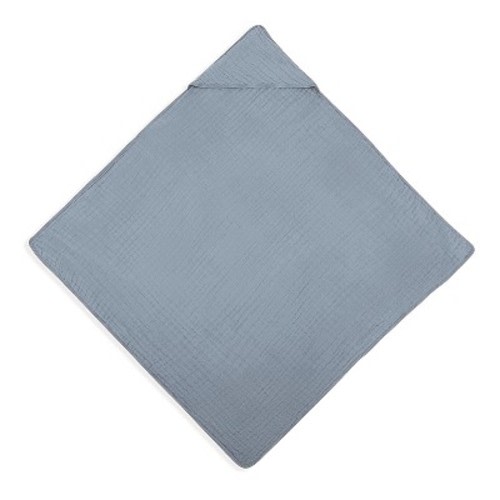 Baby Hooded Muslin Cotton Towel for Kids by Comfy Cubs, Color: Pacific blue, Size: pack of 2