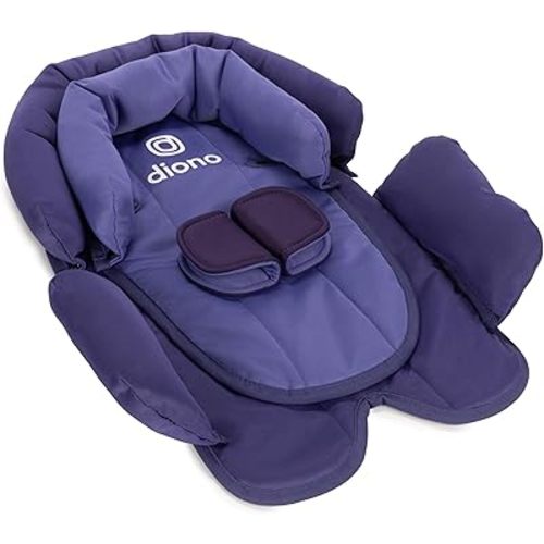 Diono Cuddle Soft 2-in-1 Head Support, Comforting Head and Body Support for Babies, Converts depending on Infants Size, Purple Wildberry
