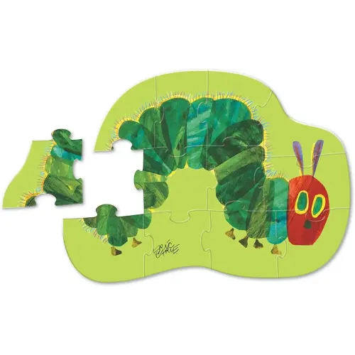 Crocodile Creek Pre-School Jigsaw Puzzle, 12 Piece for Kids 2 Years and Up, Heavy-Duty Square Box for Storage, Finished Puzzle Size 12 x 19 inches, The Very Hungry Caterpillar