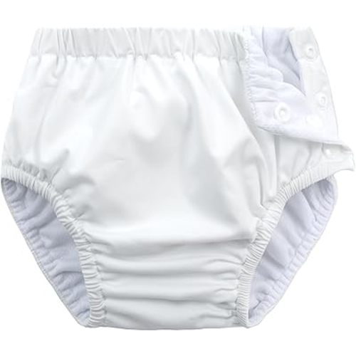 Baby Newborn Reusable Swim Diapers Washable Toddler Unisex Swim Diaper Infant Swimming Diapers White, 6-18 Months