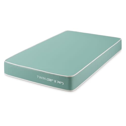 FORTNIGHT BEDDING 6-Inch Foam Twin Mattress with Water Resistant Vinyl Cover, Firm Sleep for Kids and Adults, Mattress in a Box CertiPUR-US Certified, Made in USA Twin