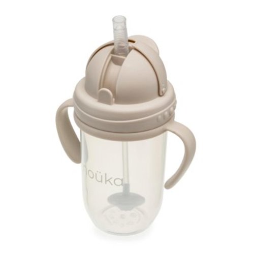 noüka Weighted Straw Cup with Click Top Lid | Leak Proof and Easy Grip | Removable Handles | Soft Sand