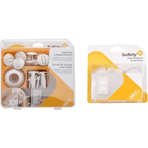 Safety 1st Essentials Child Proofing Kit, 46-Piece + Safety 1st Plug Protectors, Pack of 24