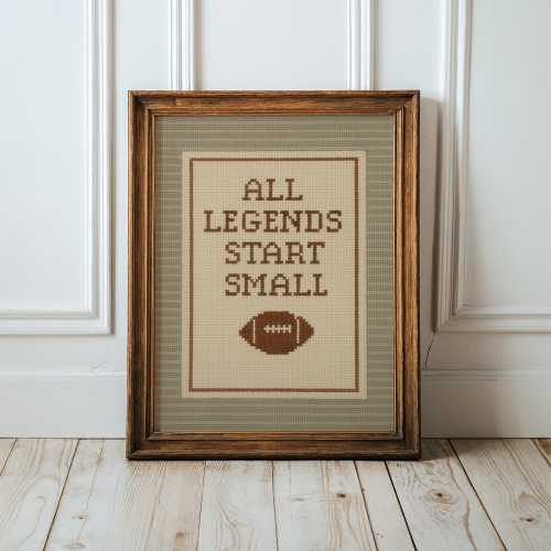 All Legends Start Small Print • Vintage Sports Nursery Decor