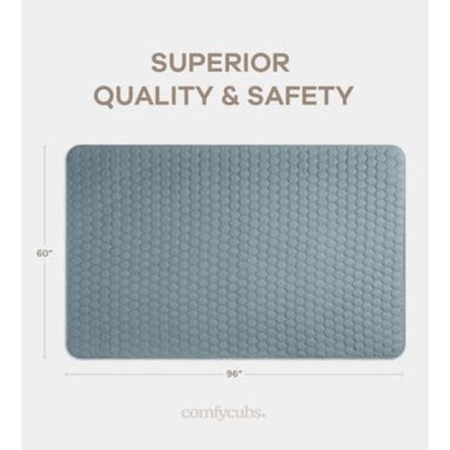 Premium Round Play Mat with Non-Slip Bottom, Rectangle, Small