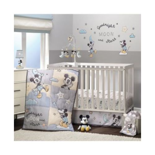 Disney Baby Moonlight Mickey Mouse 3-Piece Nursery Crib Bedding Set