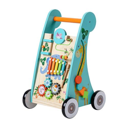 Teamson Kids Preschool Play Lab Safari Animal Wooden Baby Walker